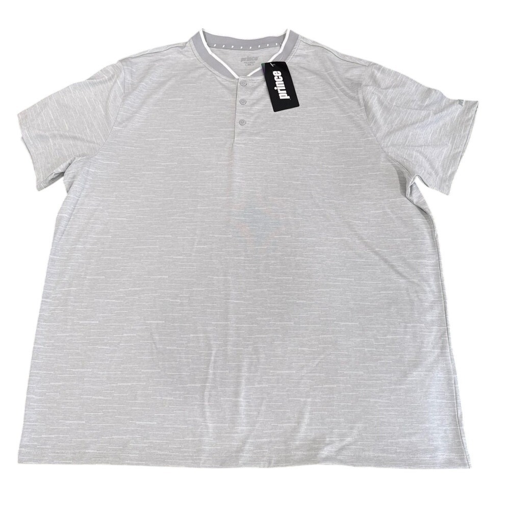 Prince Men's XXL – Slab Tapered Collar Polo (Pure White/Highrise)‎ NWT MSRP $45